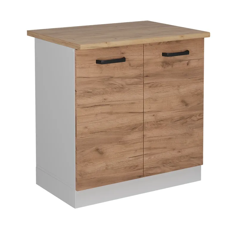 Bestseller Dulap de bază pentru chiuvetă R-Line Stejar Goldkraft 80 cm AP stejar Vicco