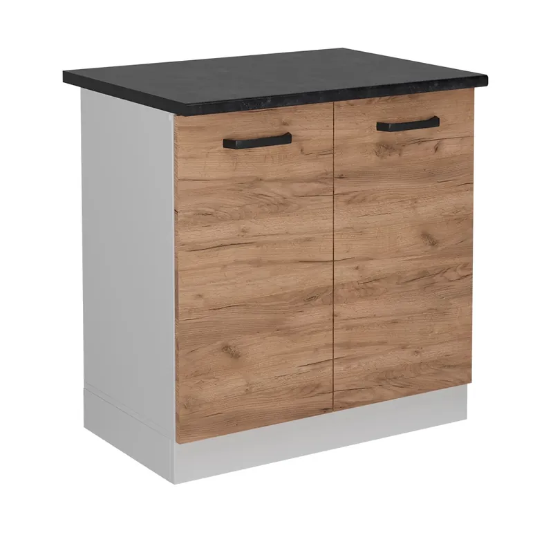 Chilipir Dulap de bază pentru chiuvetă R-Line Stejar Goldkraft 80 cm AP Antracit Vicco
