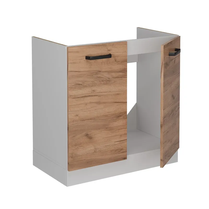 Dulap de bază pentru chiuvetă R-Line Stejar Goldkraft 80 cm fara blat Vicco Ofertă de sezon