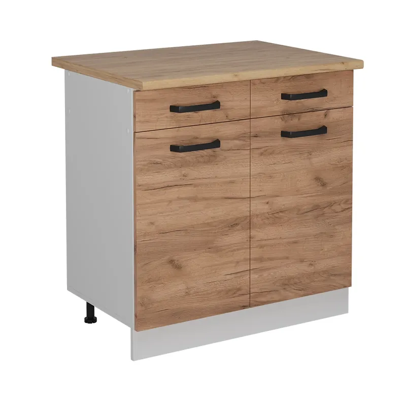 Ofertă Dulap de bază de bucătărie R-Line Stejar Goldkraft 80 cm AP stejar Vicco