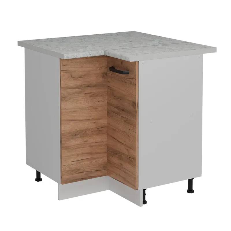 Cel mai vândut Dulap de bază de colț R-Line Stejar Goldkraft 75.6 cm marmură AP Vicco