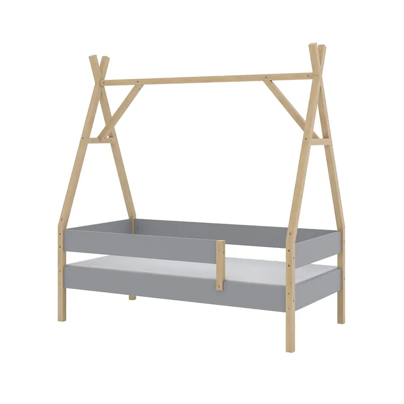 Preț promoțional Tipi pat Bali Gri 80x160 cm cu saltea Vitalispa