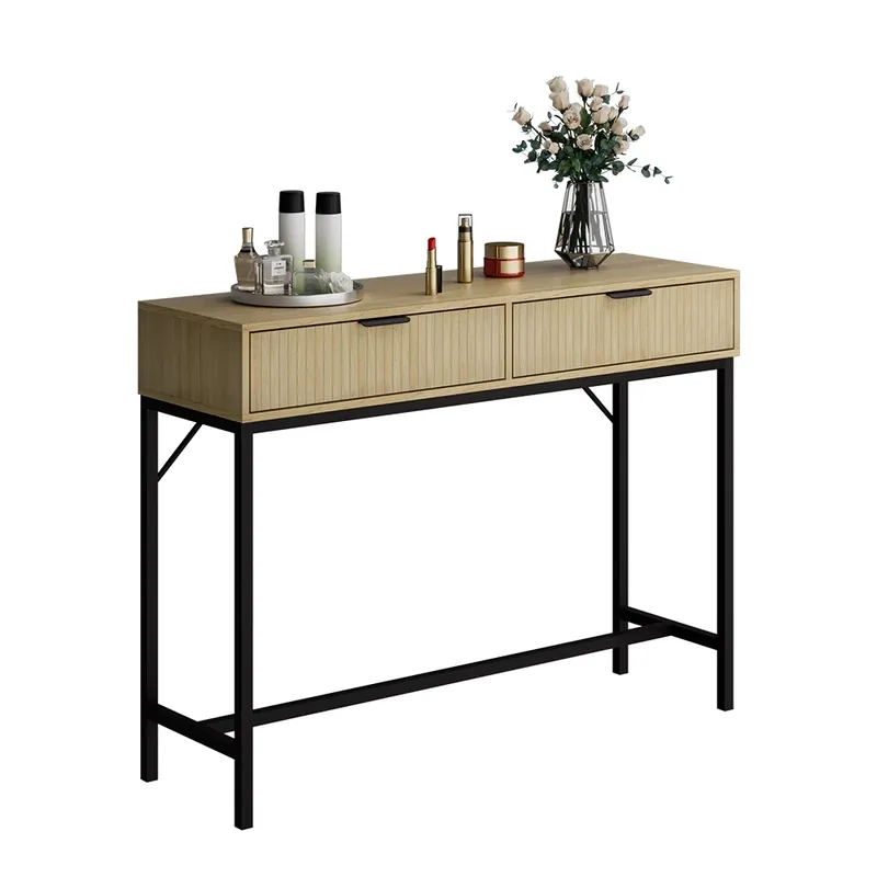 Lichidare de stoc masa de toaletă Lennox stejar 100x75 cm cu 2 sertare Vicco