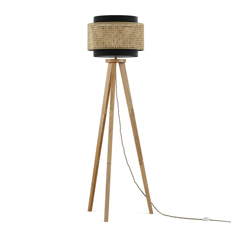 Lampă de podea Morten Negru 45x142 cm Vicco Super ofertă