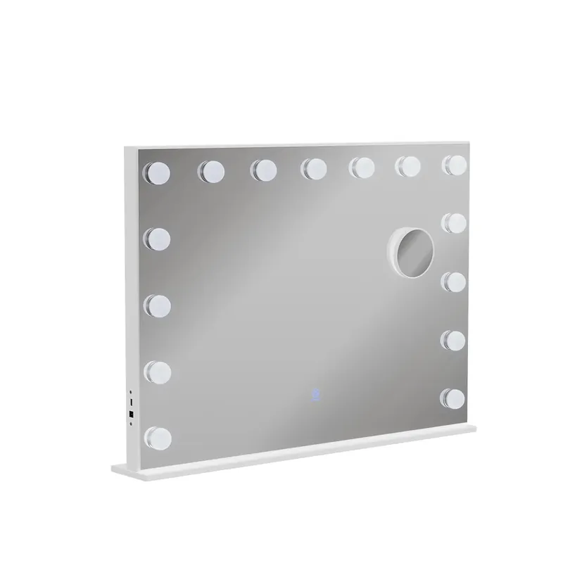 Oglindă pentru masa de toaletă Greta Alb 58x47 cm cu iluminare LED Vicco Livrare expres