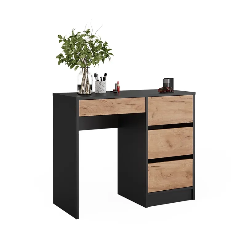 Nu rata Masă de toaletă Sherry Stejar antracit/Goldkraft 90x75 cm Fără oglindă Vicco