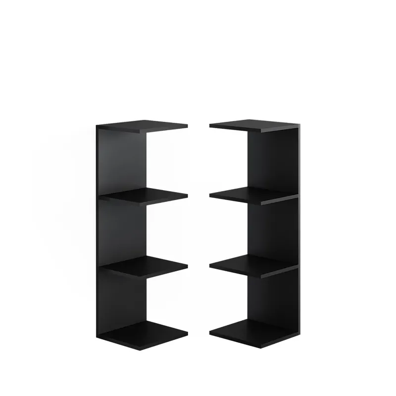 Raft de perete Paolo Negru 30x95 cm Set de 2 Vicco Reducere de preț