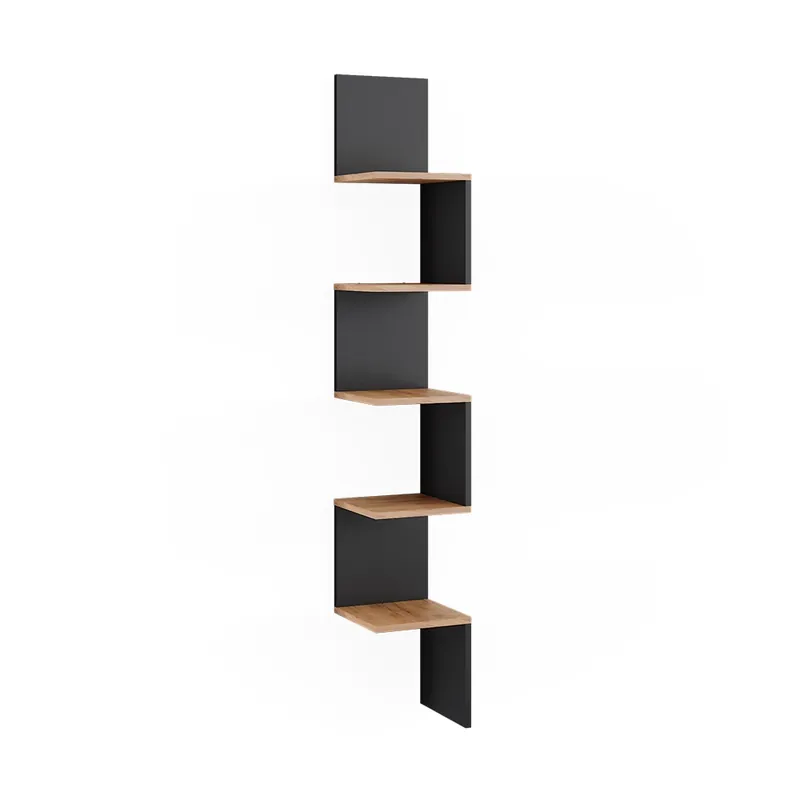 Preț redus Raft de colț Paolo antracit 28x175.4 cm cu 5 compartimente Vicco