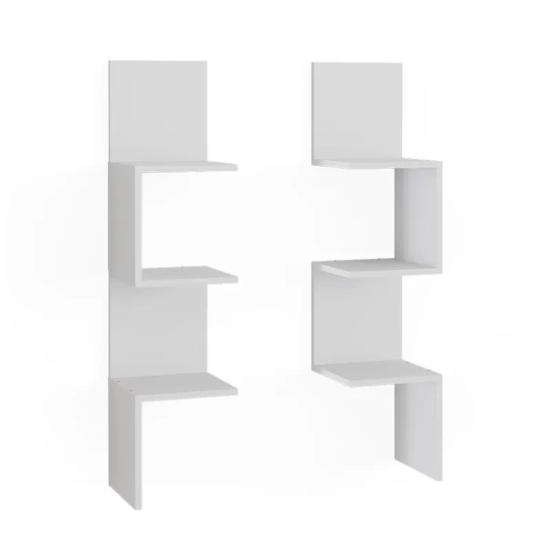 Livrare expres Raft de colț Paolo Alb 28x116.4 cm Set de 2 Vicco