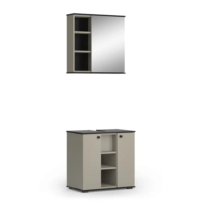 Ieftin Set mobilier baie Joli Greige 2 părți Vicco