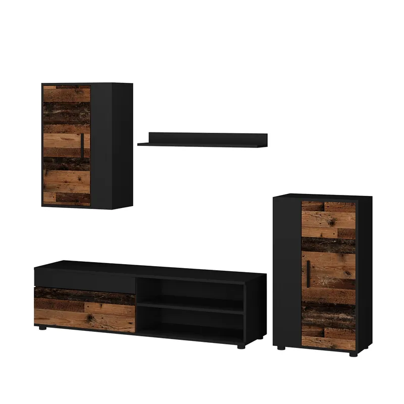 Unitate de perete Berno Stejar rustic Set de 4 piese Vicco Ieftin