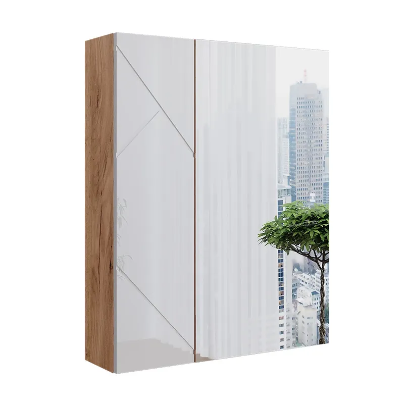 Dulap oglindă baie Irma Alb / stejar 60x75 cm Vicco Ofertă specială