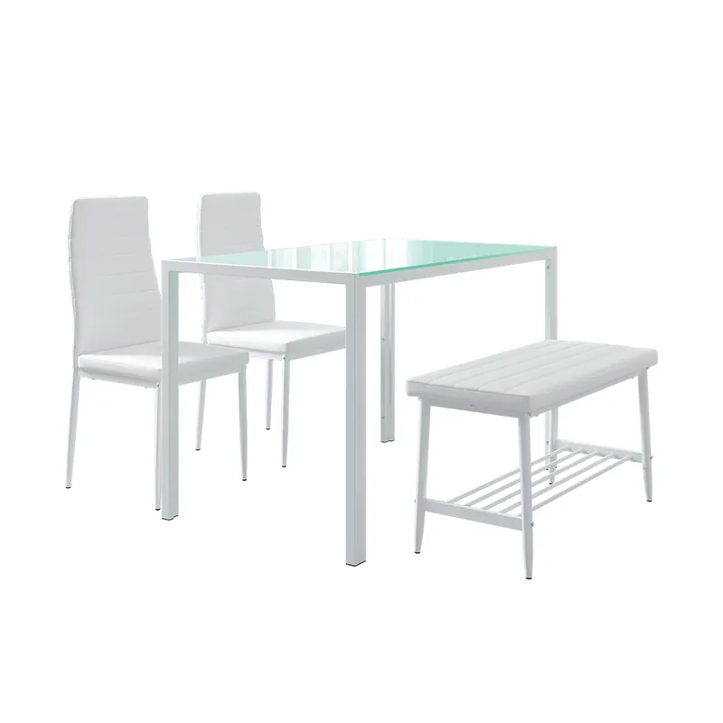Set masă de sufragerie Grand Alb 120 x 70 cm 4 părți Vicco Plată securizată