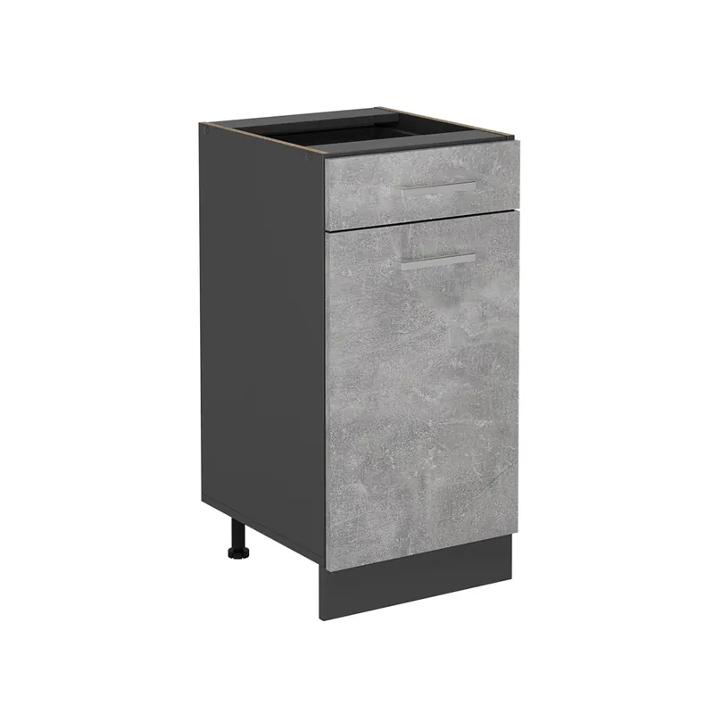 Expediere rapidă Dulap de bază de bucătărie R-Line beton 40 cm fara blat Vicco