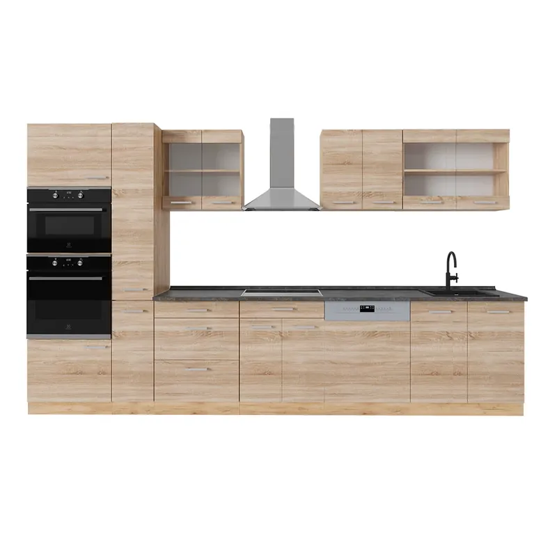 Preț promoțional Kitchenette R-Line Stejar Sonoma/Goldkraft 350 cm , AP Antracit Vicco