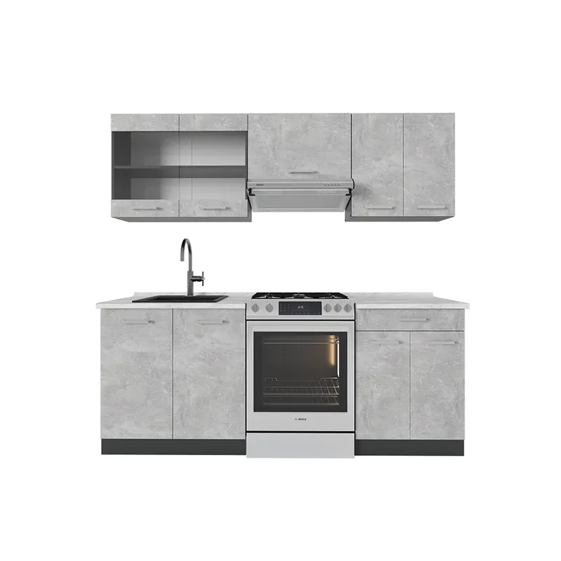 Comandă acum Kitchenette R-Line Beton/antracit 200 cm , AP Marmură Vicco