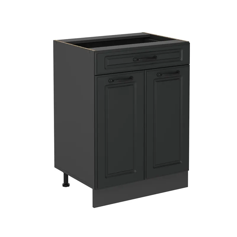 Dulap de bază de bucătărie R-Line Casă de țară antracit 60 cm cu sertar, fara blat Vicco Chilipir