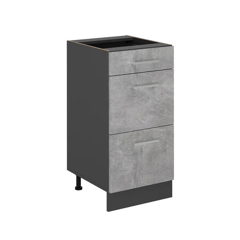 Super ofertă Dulap de bază de bucătărie R-Line beton 40 cm cu sertare, fara blat Vicco