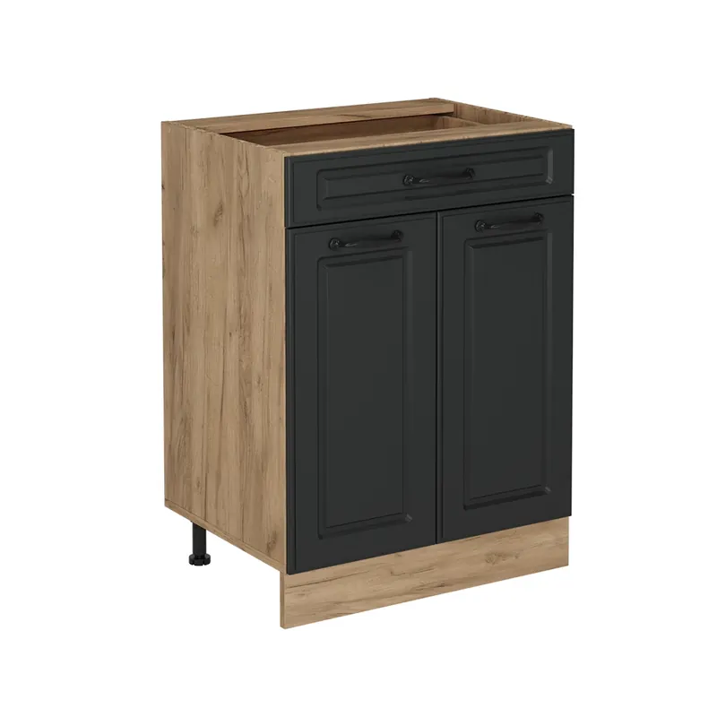 Dulap de bază de bucătărie R-Line Casă de țară antracit 60 cm cu sertar, fara blat Vicco Reducere