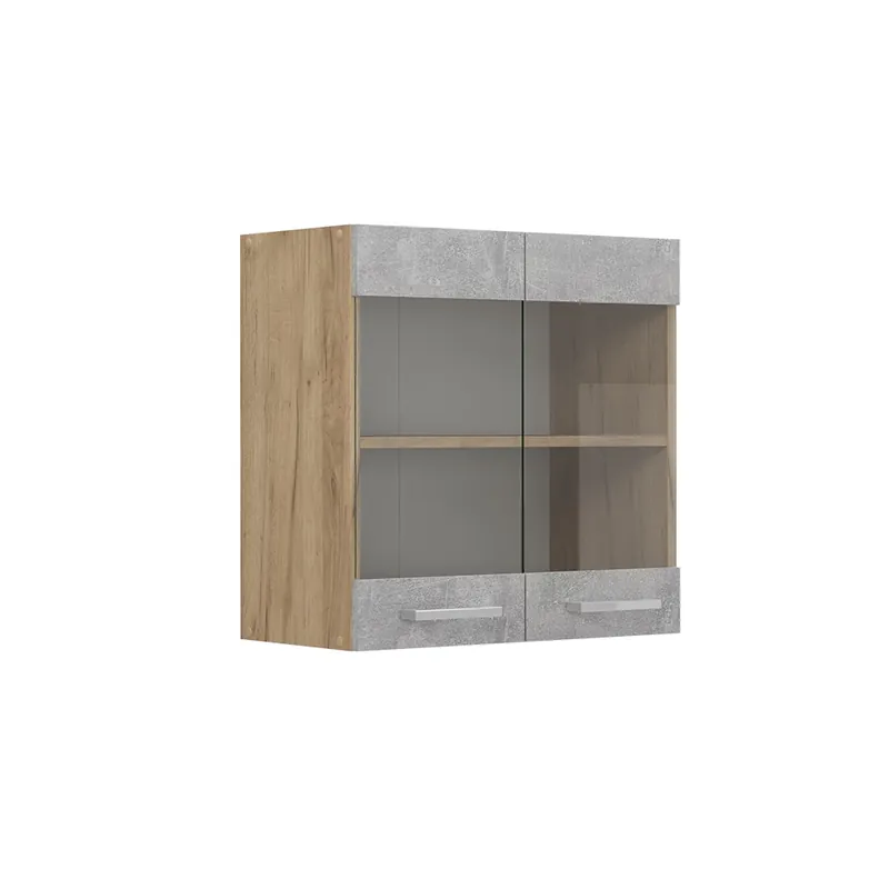 Preț redus Dulap din sticlă de bucătărie R-Line beton 60 cm Vicco