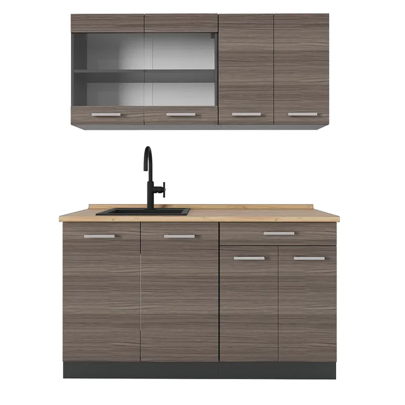 Cel mai bun preț Bucătărie simplă R-Line Gri nobil/antracite 140 cm fara blat Vicco