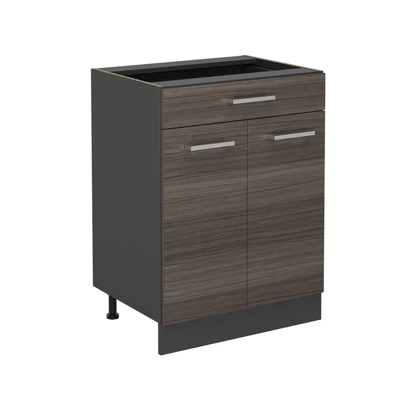 Ofertă limitată Dulap de bază de bucătărie R-Line Gri nobil 60 cm cu sertar, fara blat Vicco