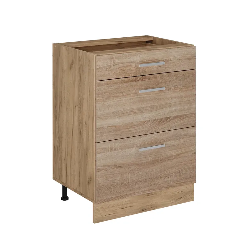 Discount Dulap de bază de bucătărie R-Line Sonoma 60 cm cu sertare, fara blat Vicco