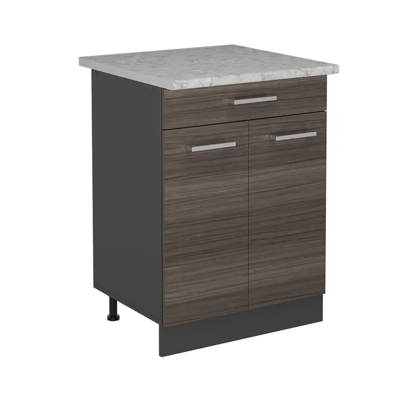 Ofertă exclusivă Dulap de bază de bucătărie R-Line Gri nobil 60 cm marmură AP Vicco