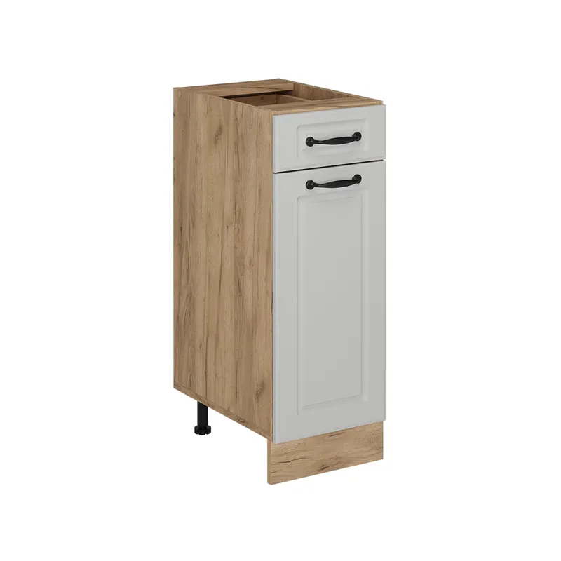 Plată sigură Dulap de bază de bucătărie R-Line Casă de țară albă 30 cm fara blat Vicco