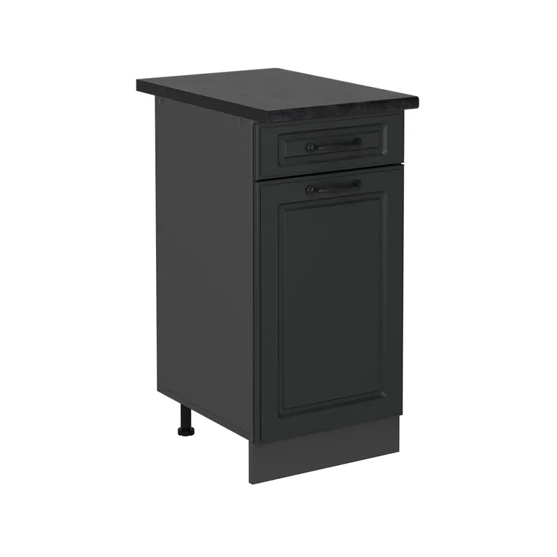 Livrare rapidă Dulap de bază de bucătărie R-Line Casă de țară antracit 40 cm , AP Antracit Vicco