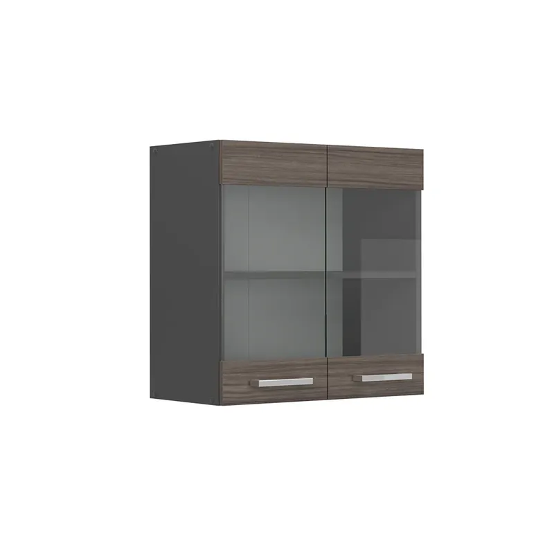 Dulap din sticlă de bucătărie R-Line Gri nobil 60 cm Vicco Discount