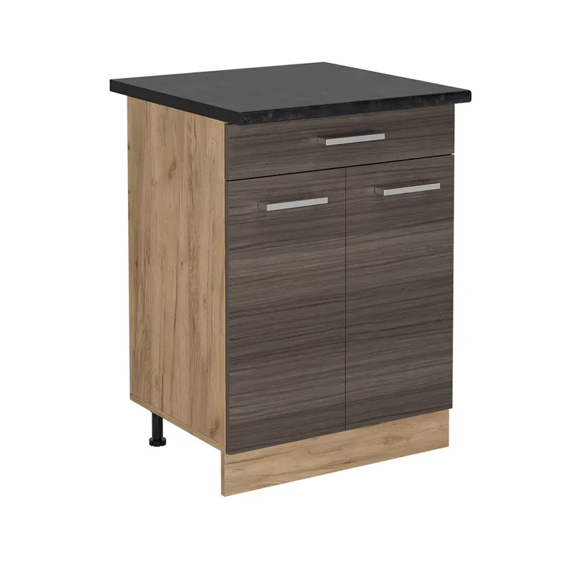 Doar azi Dulap de bază de bucătărie R-Line Gri nobil 60 cm cu sertar, AP antracit Vicco