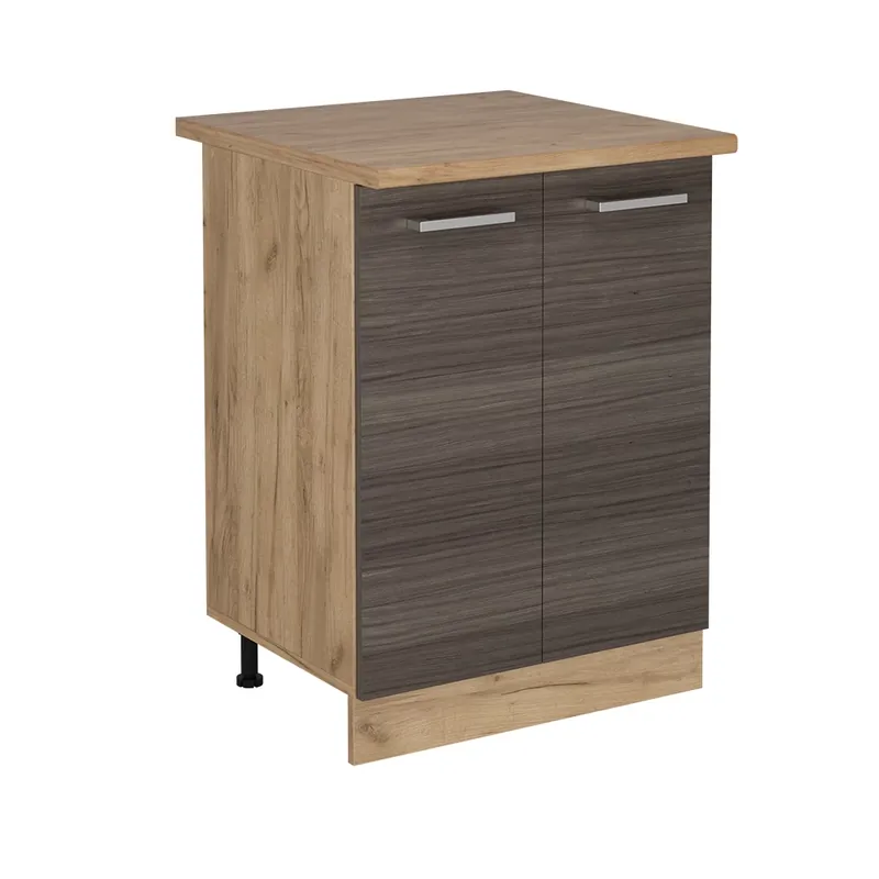 Dulap de bază de bucătărie R-Line Gri nobil 60 cm , AP Stejar Vicco Ofertă specială