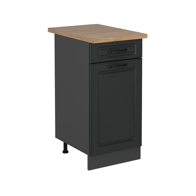 Dulap de bază de bucătărie R-Line Casă de țară antracit 40 cm , AP Stejar Vicco Reducere specială