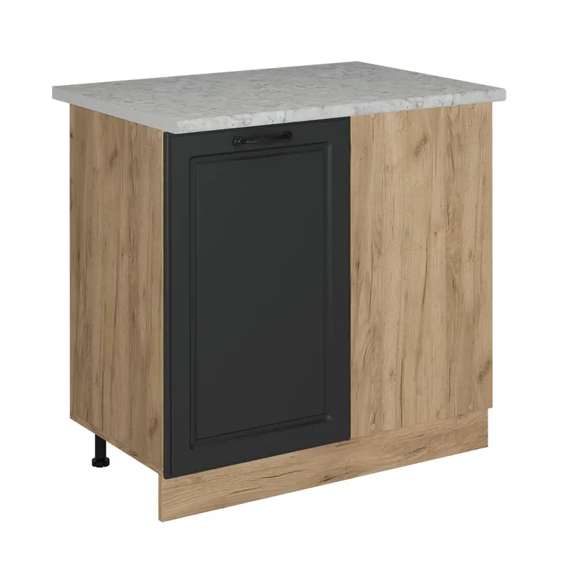 Discount Dulap de bază de colț R-Line Casă de țară antracit 86 cm marmură AP Vicco