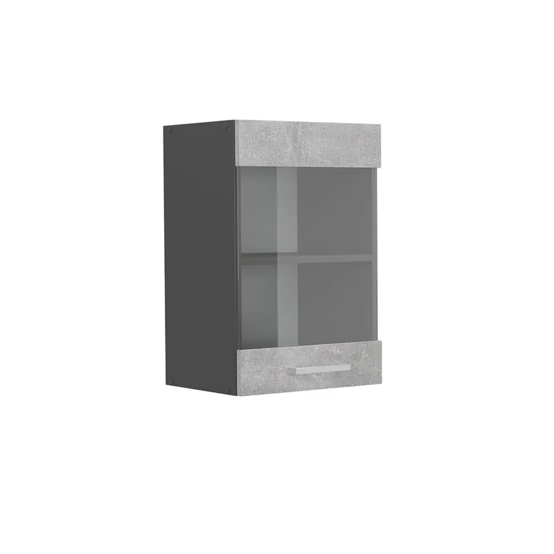 Dulap din sticlă de bucătărie R-Line beton 40 cm Vicco Expediere rapidă
