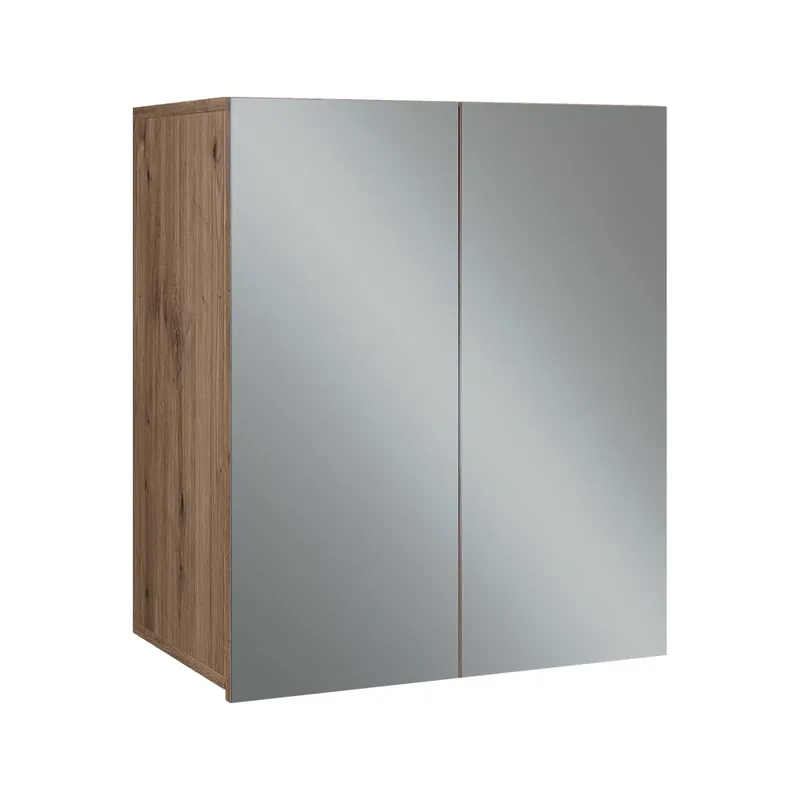 Dulap cu oglindă de baie Takumi Artizan 60x70 cm cu 3 compartimente de depozitare închise Vicco Plată sigură