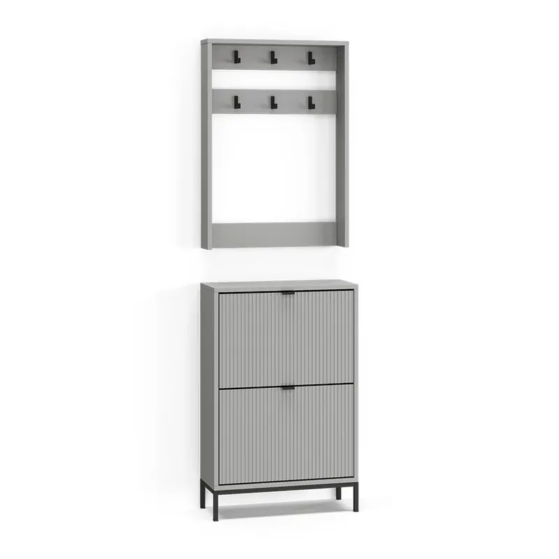 Dulap Eliza Gri 60x92 cm Set, 2 părți Vicco Ieftin