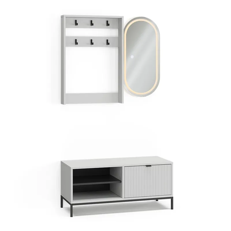 Reducere specială Dulap Eliza Alb 100x45 cm Set, 3 părți Vicco