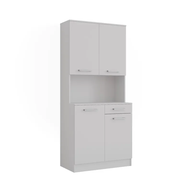 Bufet de bucătărie Raul Alb 83.6x188.5 cm cu 4 uși și 1 sertar Vicco Cel mai bun preț