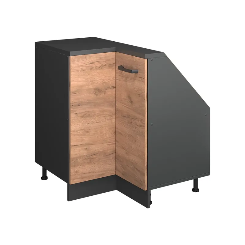 Doar azi Dulap mansardă Dulap de colț Rion Stejar Goldkraft/antracit 75.6x81.6 cm cu 1 ușă Vicco