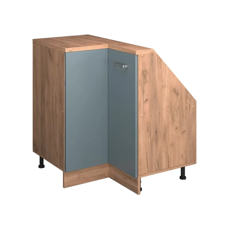 Dulap mansardă Dulap de colț Rion Stejar albastru-gri/Goldkraft 75.6x81.6 cm cu 1 ușă Vicco Noutate
