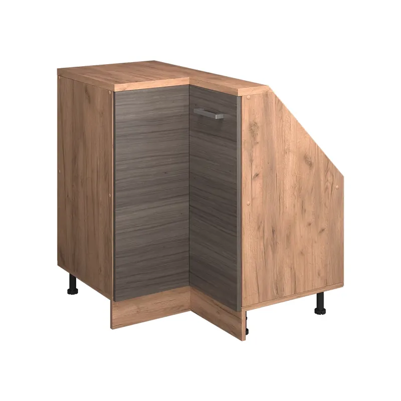 Dulap mansardă Dulap de colț Rion Gri nobil / stejar auriu 75.6x81.6 cm cu 1 ușă Vicco Popular