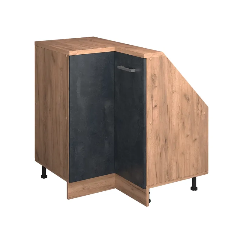 Preț redus Dulap mansardă Dulap de colț Rion Beton negru/stejar Goldkraft 75.6x81.6 cm cu 1 ușă Vicco