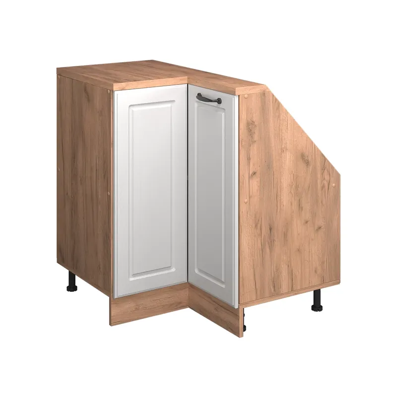 Dulap mansardă Dulap de colț Rion Casă de țară albă / stejar auriu 75.6x81.6 cm cu 1 ușă Vicco Plată securizată