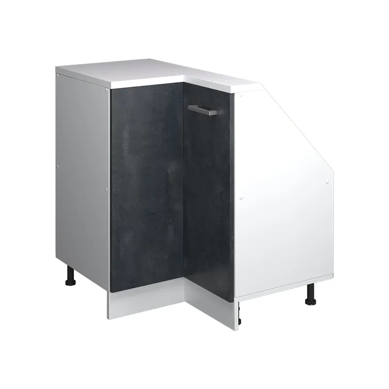Reducere Dulap mansardă Dulap de colț Rion Beton negru/alb 75.6x81.6 cm cu 1 ușă Vicco
