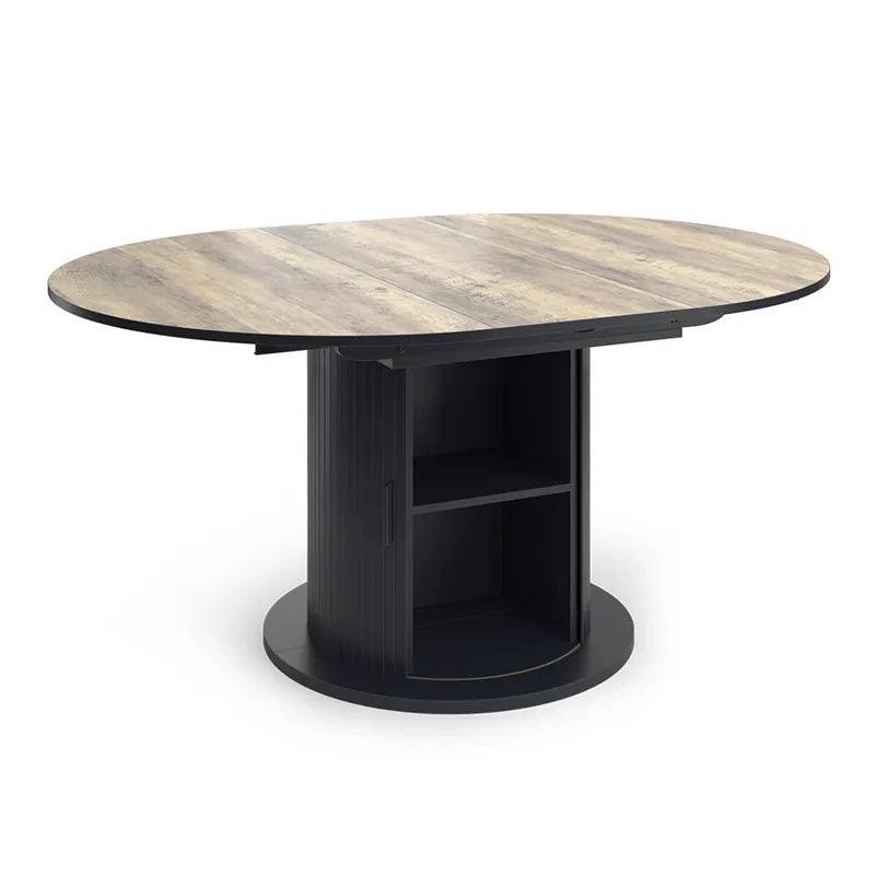 Masa de sufragerie Tavero Stejar rustic/negru 160 x cm extensibil Vicco Super ofertă