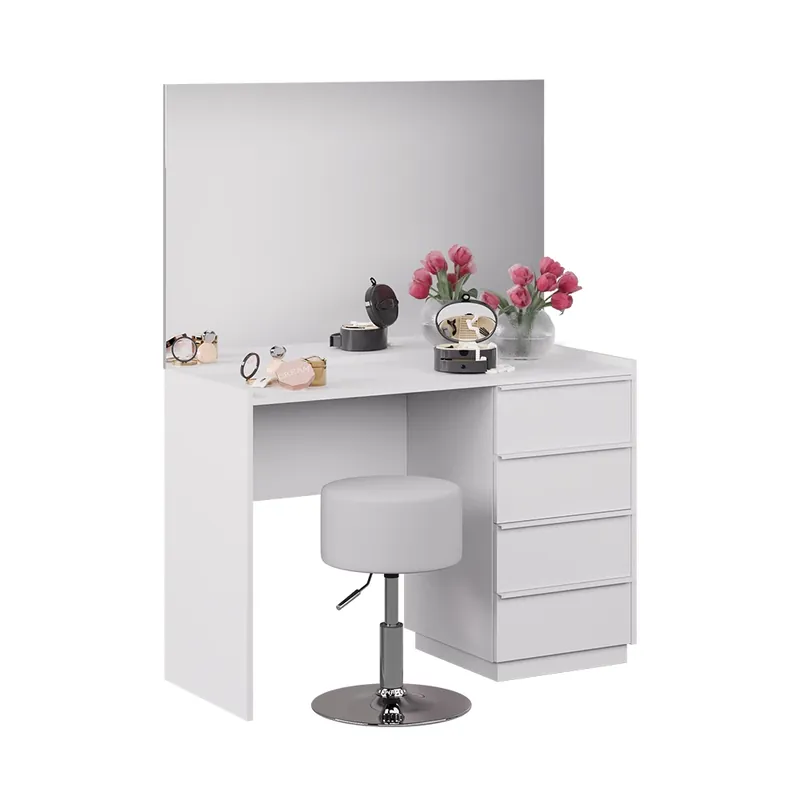Masuta de toaleta Viktoria Alb 110 cm cu oglindă și scaun Vicco Ofertă specială