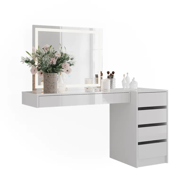 Plată sigură Masuta de toaleta Sherry Alb 100 cm 4 părți Vicco