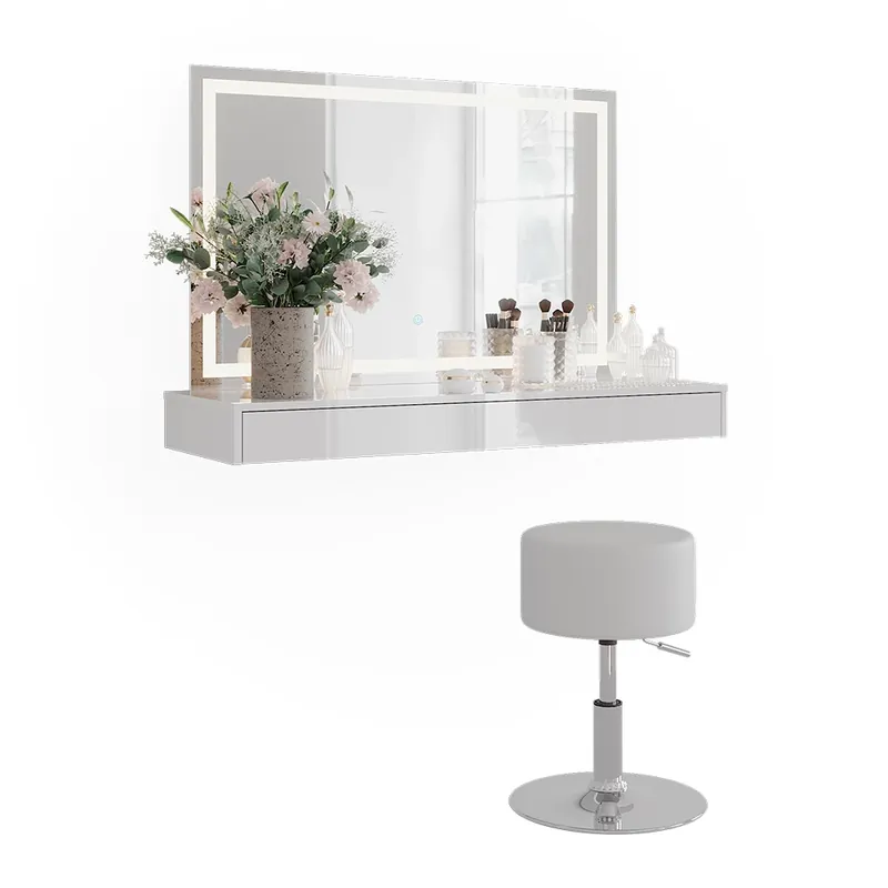Masuta de toaleta Sherry Alb 120 cm 3 părți Vicco Reducere specială